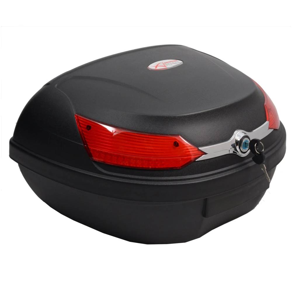 08018 Čierny univerzálny moto kufor na skúter XXL 46 L na 2 prilby
