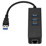 USB 3.0 adaptér s Ethernet Gigabit RJ45, 3 porty pre PC a Mac
