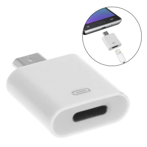 Lightning samica 8-pin na Micro USB samec adaptér pre Android a Apple