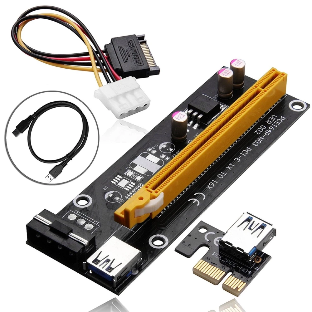 PCI-E 1x na 16x adaptér pre ťažbu s USB 3.0 - Satkit