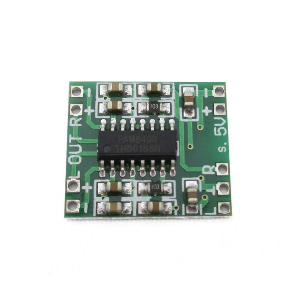 Stereo zosilňovač PAM8403 3W + 3W pre Arduino a mikrokontroléry