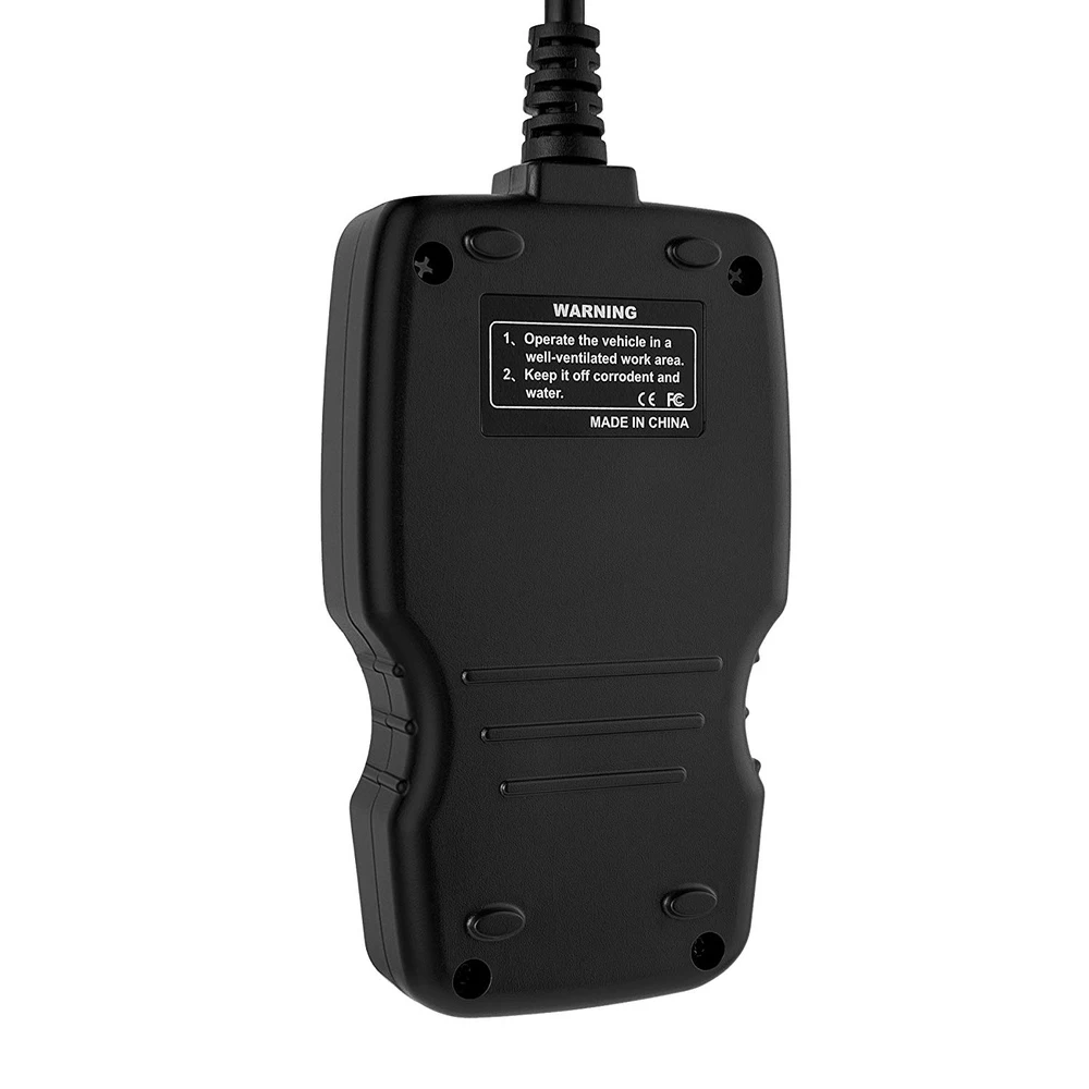 Detalle del Ancel AD310 escáner OBD2 con manual incluido