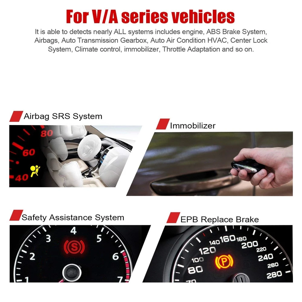 Ancel VD500 OBD2 pre VW, Audi, Seat a Skoda - čítačka chýb