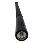 Vista lateral de la antena táctica plegable Baofeng mostrando su diseño resistente