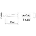 Aoyue T1,6d náhradný hrot spájkovačky pre spájkovacie stanice