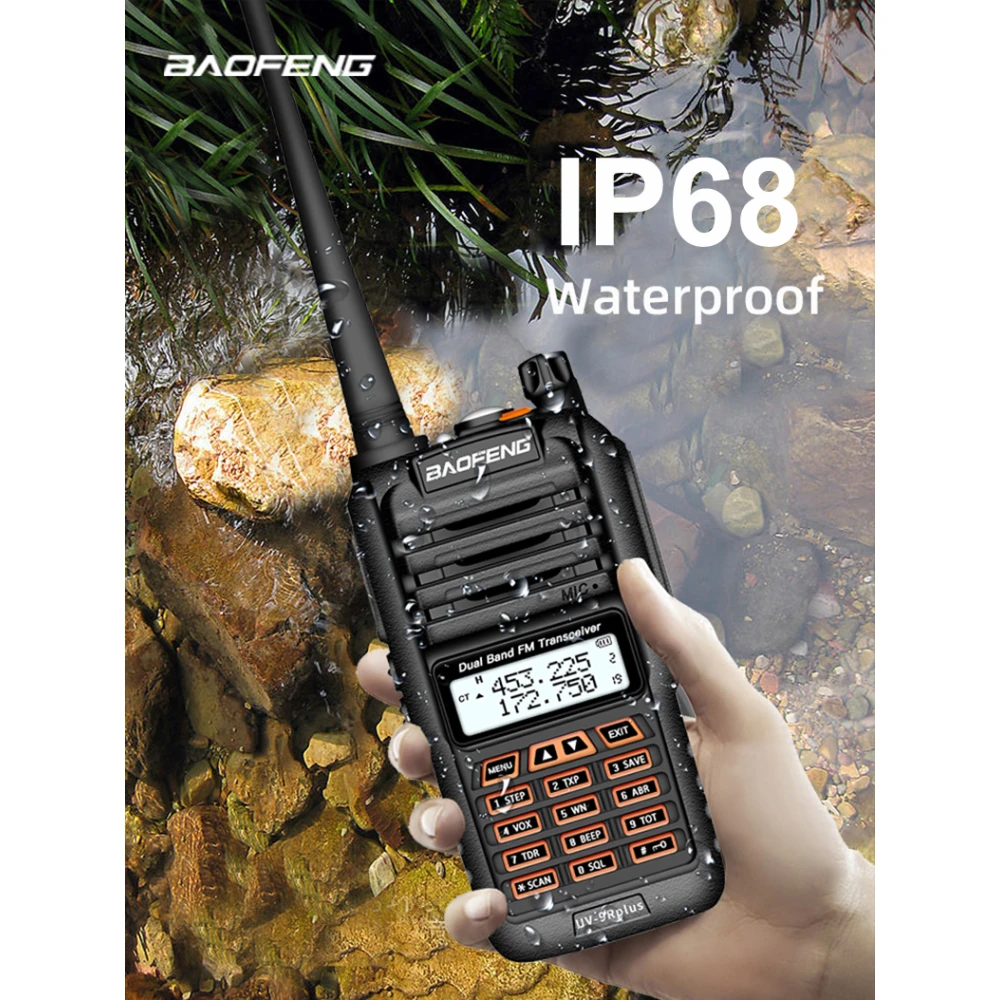 Baofeng UV9R Plus vysielačka s dlhým dosahom a 160 kanálmi VHF/UHF