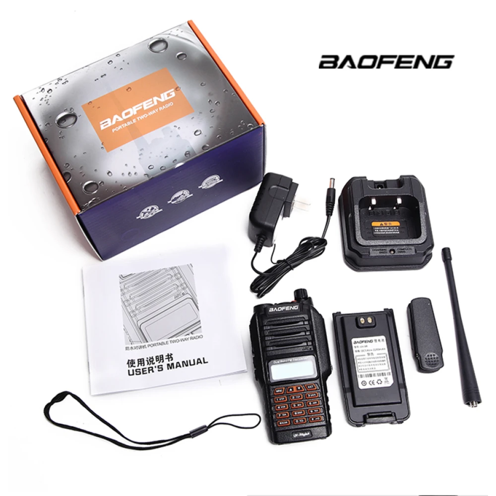 Baofeng UV9R Plus vysielačka s dlhým dosahom a 160 kanálmi VHF/UHF