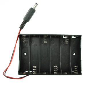 Držiak na batérie 6xAA - pre elektronické projekty a robotiku