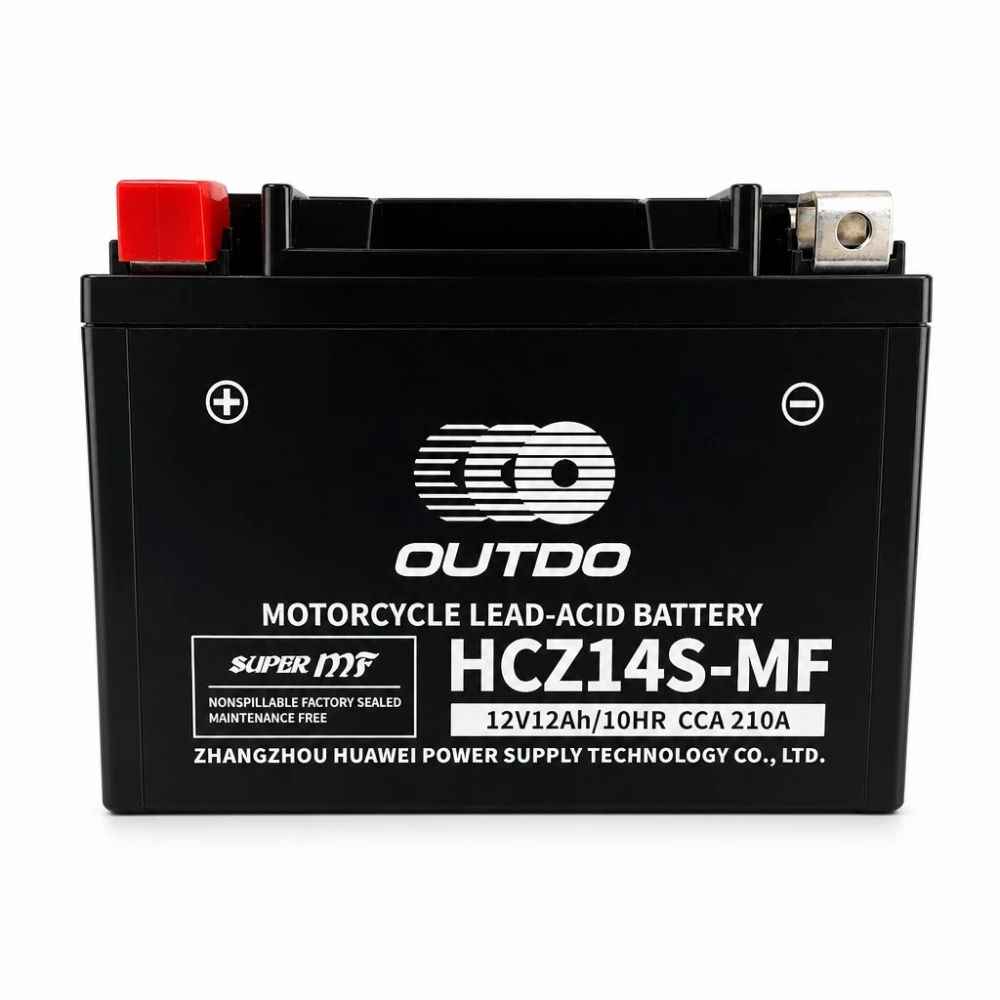 Batéria Moto AGM 12V 12Ah OUTDO HCZ14S-MF - Kompatibilná Yuasa YTZ14S(-BS) / GTZ14S / ETZ14S