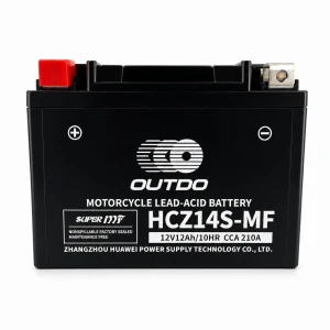 Batéria Moto AGM 12V 12Ah OUTDO HCZ14S-MF - Kompatibilná Yuasa YTZ14S(-BS) / GTZ14S / ETZ14S