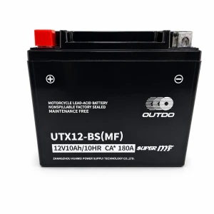 satkit Batéria Moto AGM 12V 10Ah OUTDO UTX12-BS(MF) - Kompatibilná Yuasa YTX12-BS / GTX12-BS / ETX12-BS