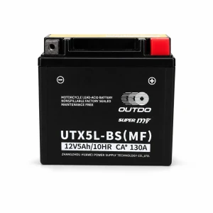 Batéria Moto AGM 12V 5Ah OUTDO UTX5L-BS(MF) - Kompatibilná Yuasa YTX5L-BS / GTX5L-BS / ETX5L-BS