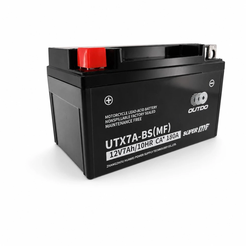 Batéria Moto AGM 12V 7Ah OUTDO UTX7A-BS(MF) - Kompatibilná Yuasa YTX7A-BS / GTX7A-BS / ETX7A-BS