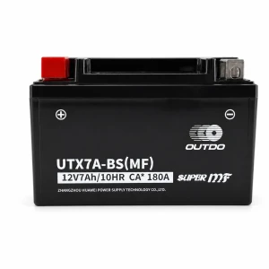 OUTDO Batéria Moto AGM 12V 7Ah OUTDO UTX7A-BS(MF) - Kompatibilná Yuasa YTX7A-BS / GTX7A-BS / ETX7A-BS