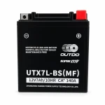 Batéria Moto AGM 12V 7Ah OUTDO UTX7L-BS(MF) - Kompatibilná Yuasa YTX7L-BS / GTX7L-BS / ETX7L-BS