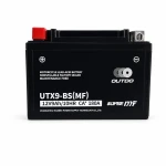 Batéria Moto AGM 12V 9Ah OUTDO UTX9-BS(MF) - Kompatibilná Yuasa YTX9-BS / GTX9-BS / ETX9-BS