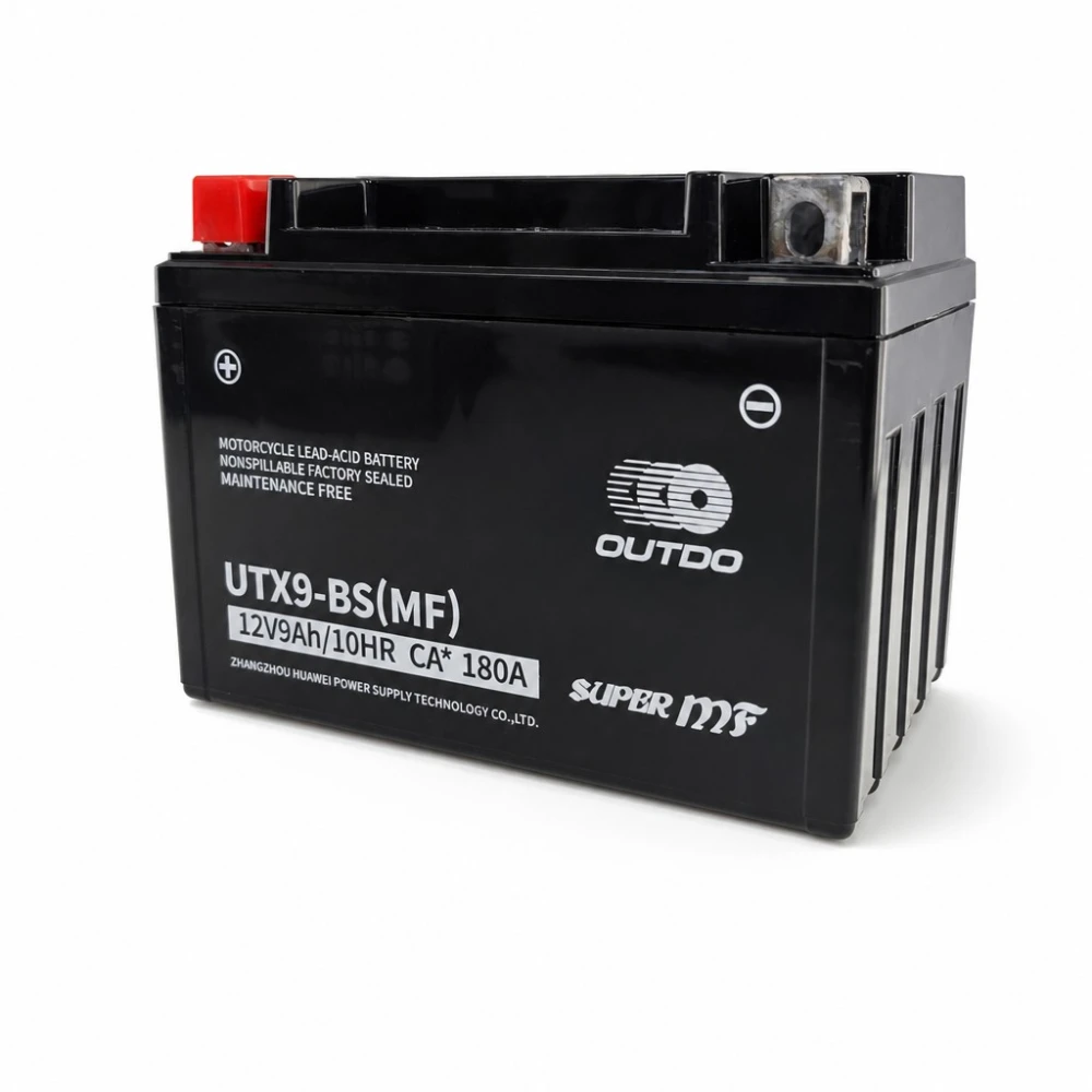 Batéria Moto AGM 12V 9Ah OUTDO UTX9-BS(MF) - Kompatibilná Yuasa YTX9-BS / GTX9-BS / ETX9-BS