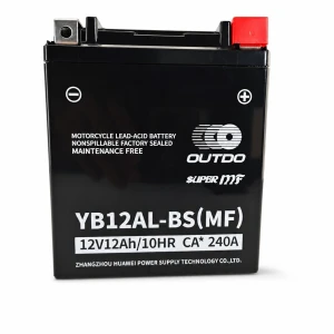 OUTDO Batéria Moto AGM 12V 12Ah OUTDO YB12AL-BS(MF) - Kompatibilná Yuasa YB12AL-A2 / GS YB12AL-A2 / 12N12-4A-1 (flooded podobná)