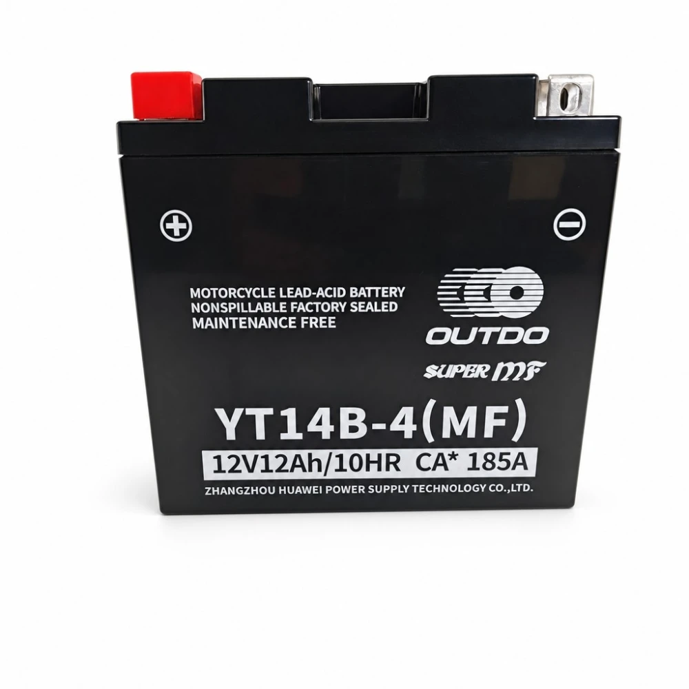 Batéria Moto AGM 12V 12Ah OUTDO YT14B-4(MF) - Kompatibilná Yuasa YT14B-BS / GT14B-BS / GT14B-4 / ETZ14B-BS / ET14B-4