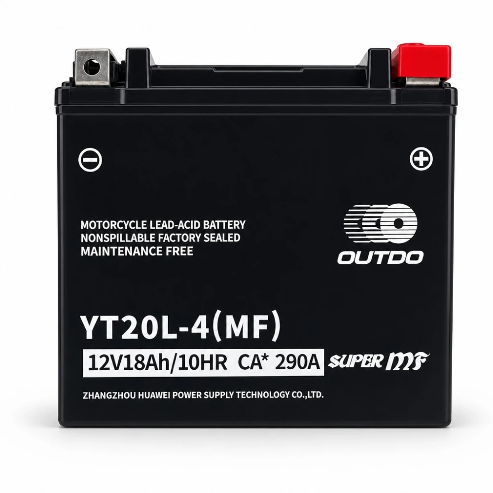 Batéria Moto AGM 12V 18Ah OUTDO YT20L-4(MF) - Kompatibilná Yuasa YTX20L-BS / GTX20L-BS / ETX20L-BS / Y50-N18L-A