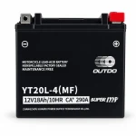 Batéria Moto AGM 12V 18Ah OUTDO YT20L-4(MF) - Kompatibilná Yuasa YTX20L-BS / GTX20L-BS / ETX20L-BS / Y50-N18L-A