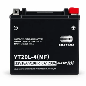 Batéria Moto AGM 12V 18Ah OUTDO YT20L-4(MF) - Kompatibilná Yuasa YTX20L-BS / GTX20L-BS / ETX20L-BS / Y50-N18L-A