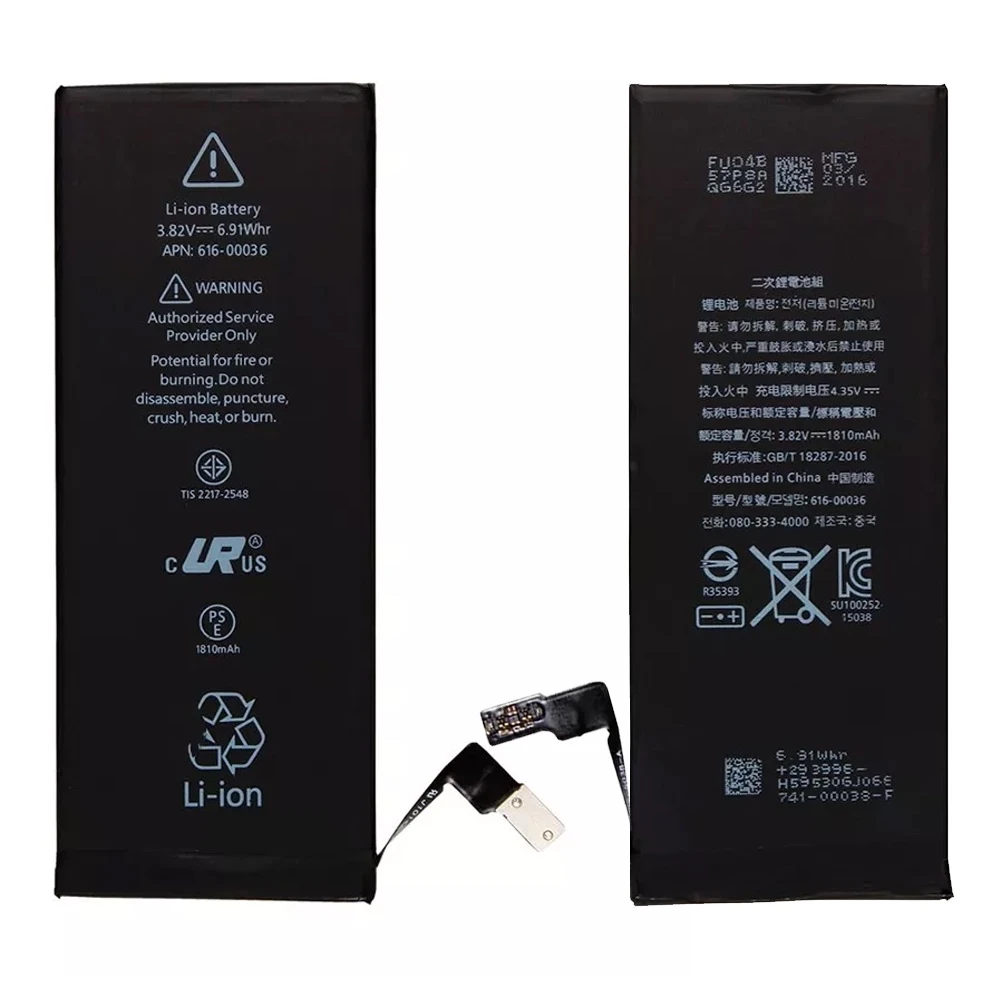 Originálna batéria iPhone 6s 4,7 palca APN 616-00033 1715mAh kompatibilná