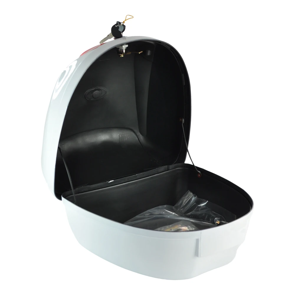 Univerzálny moto kufor 28L biely - top case na 1 prilbu