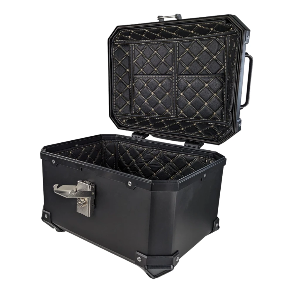 Univerzálny moto kufor 36L s bedrovou opierkou a štvorcovým kufrom z čierneho ABS