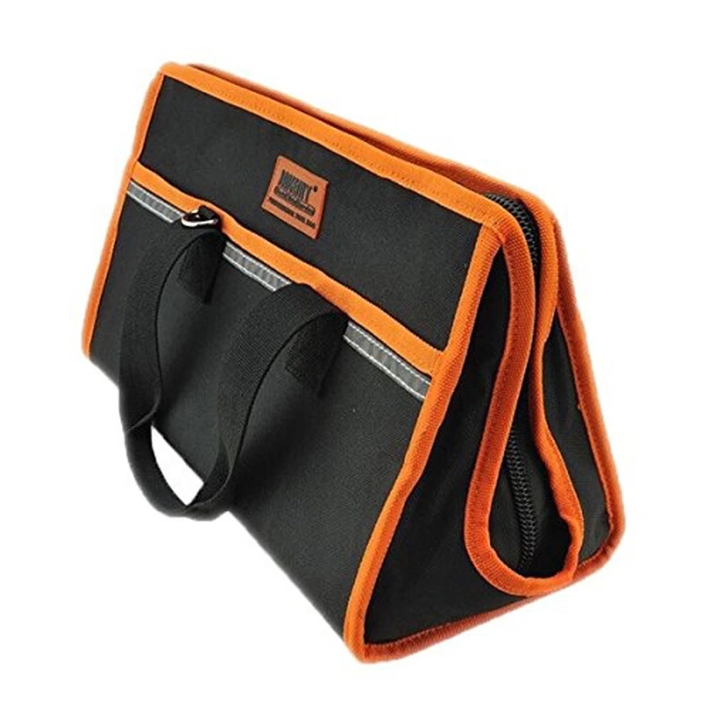 Bolsa herramientas electricista pequeña JM-B03 mostrando tejido impermeable