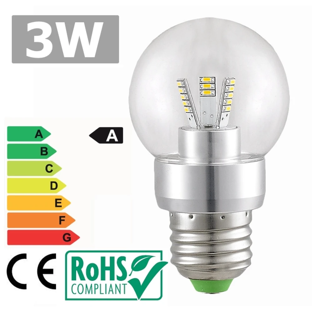 LED žiarovka E27 3W 3300K teplé svetlo s 360° svietením