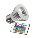 LED RGB žiarovka E27 3W s diaľkovým ovládaním