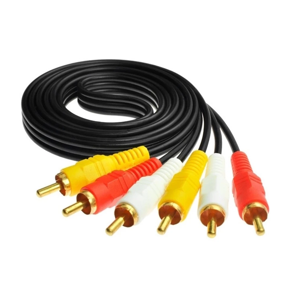 Kábel 3 RCA na 3 RCA samec-samec na predĺženie kompozitného audia a videa