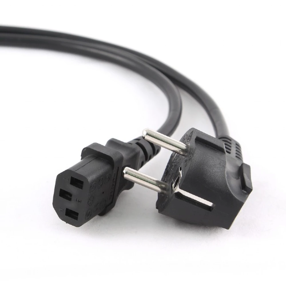 Napájací kábel k PC 5 metrov so Schuko a uhlovým IEC pre kanceláriu a domácnosť