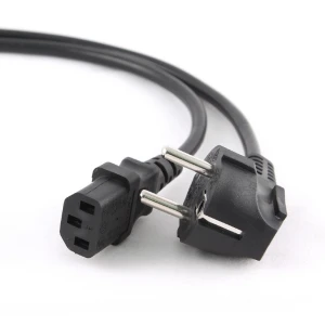 Napájací kábel k PC 5 metrov so Schuko a uhlovým IEC pre kanceláriu a domácnosť