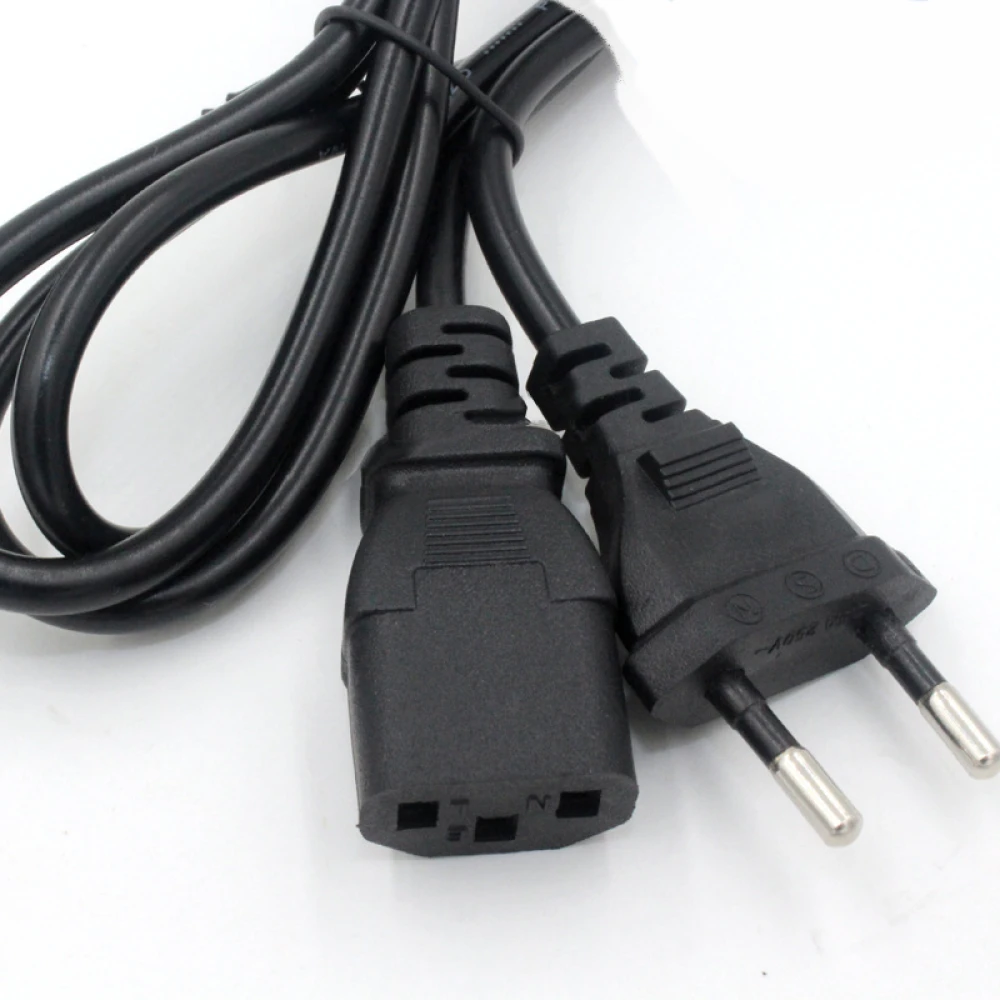 Napájací kábel 1,2 m s plochou 2-pinovou zástrčkou a C13 pre PC