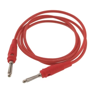Silikónový skúšobný kábel banana samec-samec 4mm 14AWG červený Amass