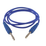 TL136 skúšobný kábel banana samec-samec 4mm modrý 14AWG silikón Amass
