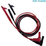 Cable de medición electrónica con conectores banana 4mm y pinzas cocodrilo desmontables