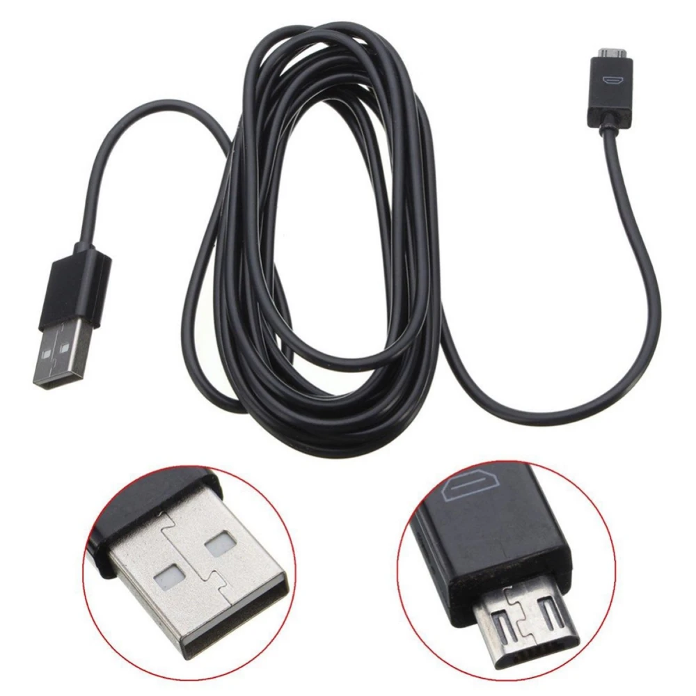 Micro USB kábel 3 m pre ovládač PS4 a Xbox One