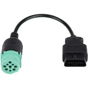 OBD2 kábel 9 Pin na 16 Pin pre kamión Cummins – profesionálny diagnostický adaptér
