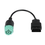 OBD2 kábel 9 Pin na 16 Pin pre kamión Cummins – profesionálny diagnostický adaptér