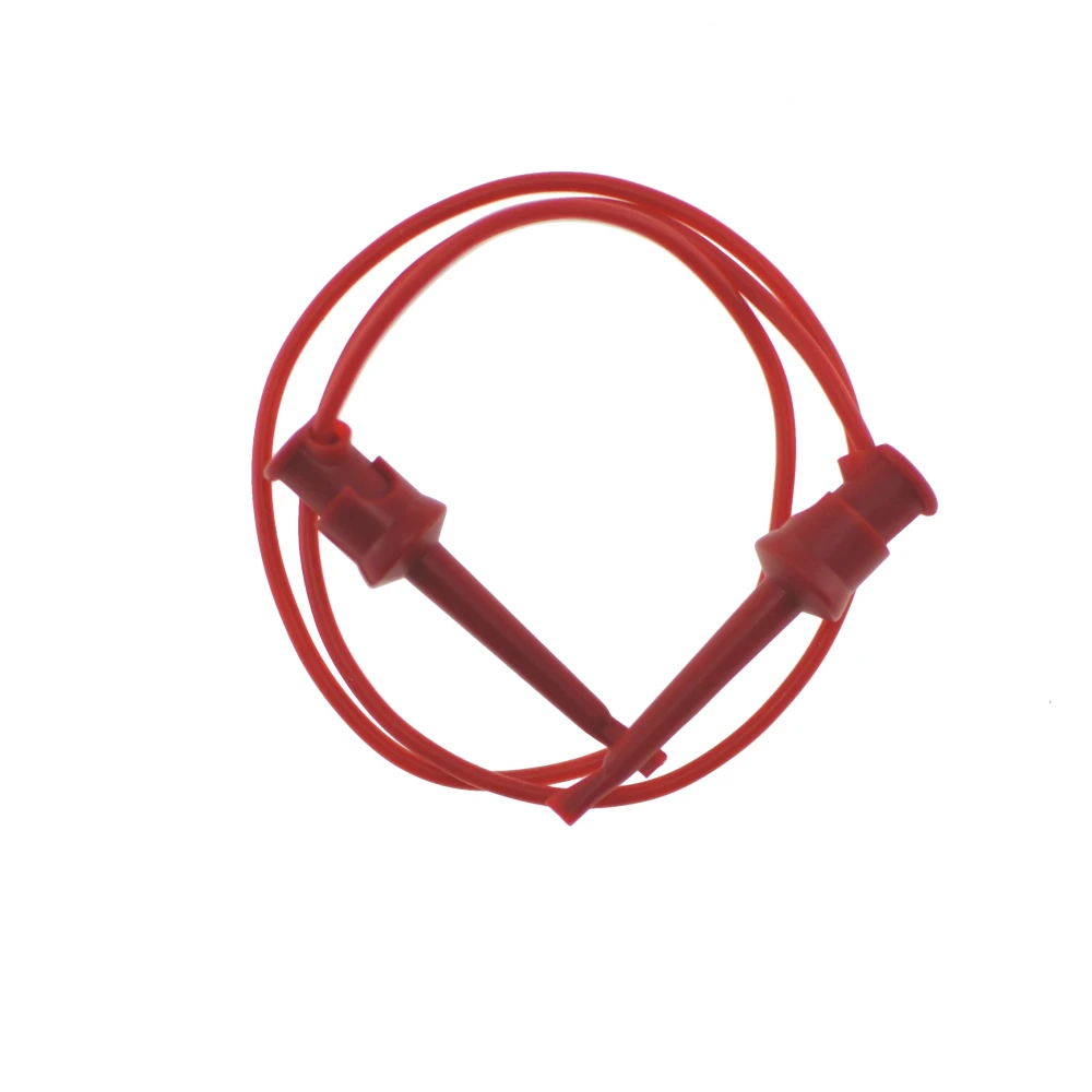 Testovací kábel s krokosvorkami 50 cm červený TL2218 - silikónový kábel 20 AWG na elektronické meranie