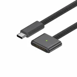Kábel USB-C na MagSafe 3 140W pre MacBook Pro a Air - 2 m opletený, Vesmírna sivá