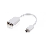USB OTG kábel Micro USB samec - USB samica 10 cm kompatibilný s Androidom