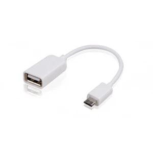 USB OTG kábel Micro USB samec - USB samica 10 cm kompatibilný s Androidom