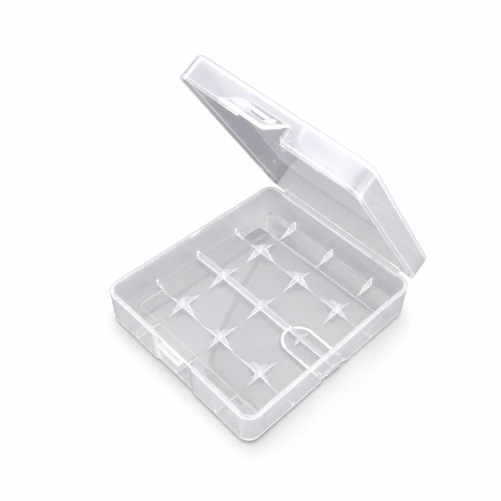 Krabička Držiak Batérií 4× 18650 Priehľadný Plast Skladovanie Ochrana