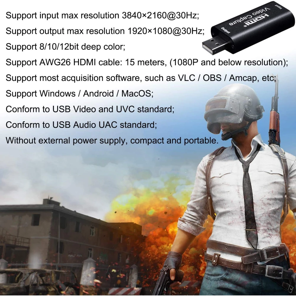 HDMI USB 1080P video capture card pre streaming, hry a videohovory