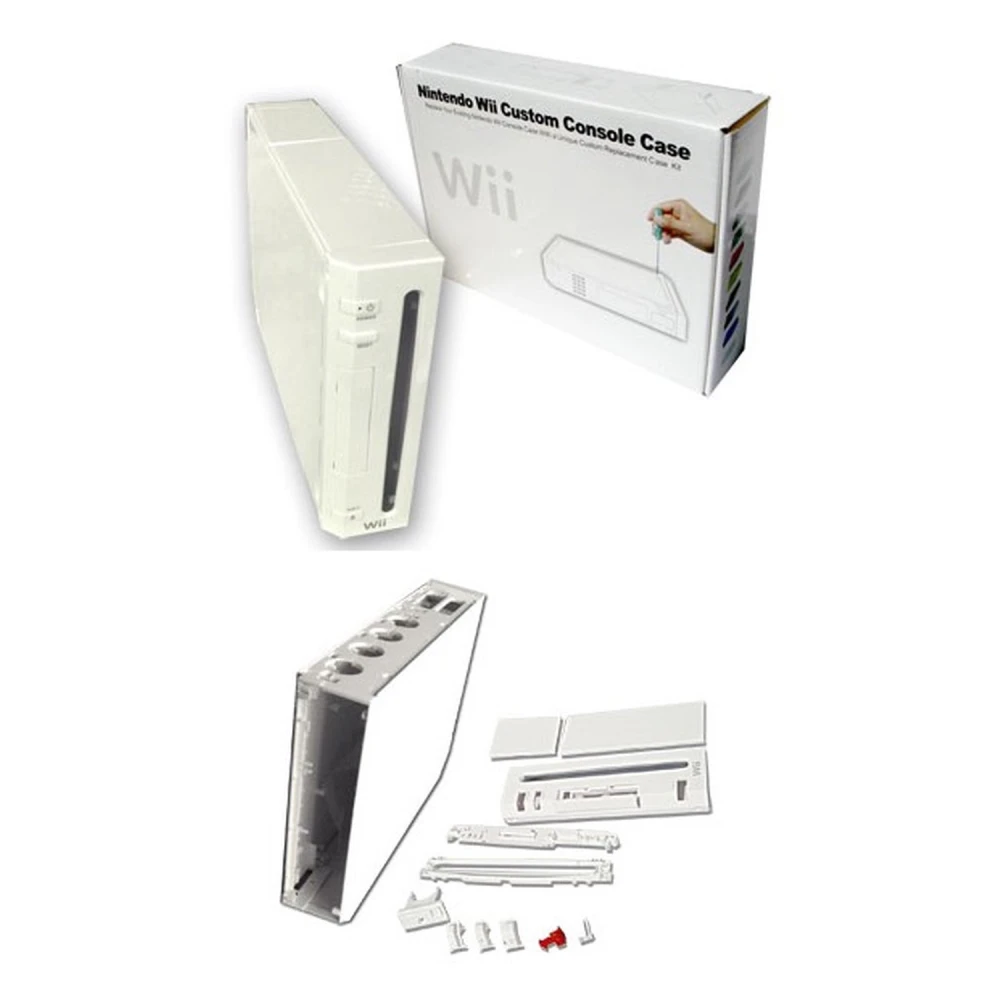 Kompletný biely kryt Nintendo Wii na opravu