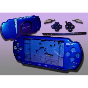 Kompletný kryt PSP2000 modrý s tlačidlami na opravu a personalizáciu